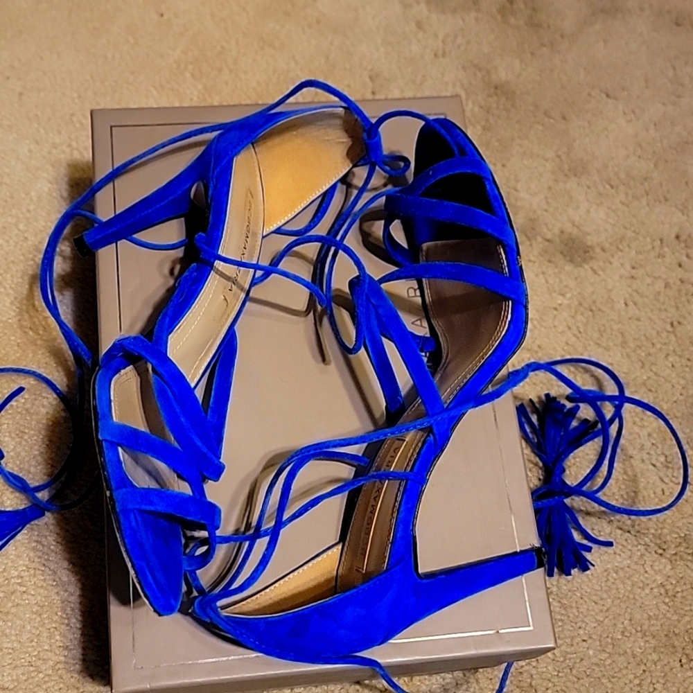BCBG sexy strappy heels